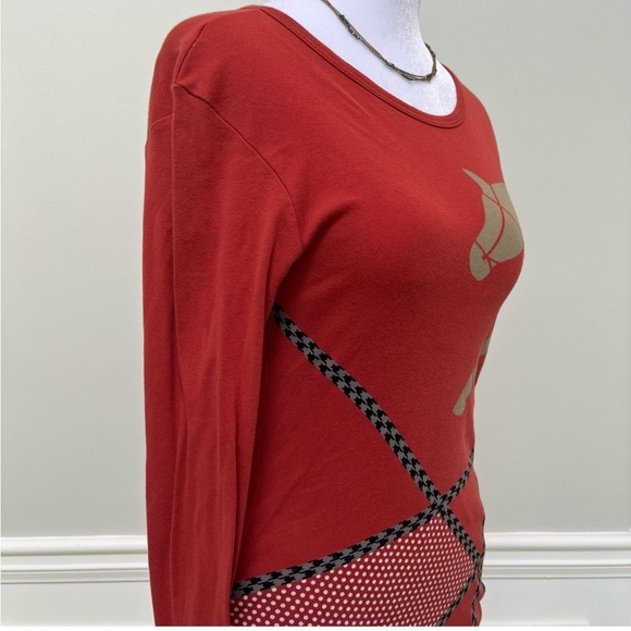 Kerrits Red Equestrian Long Sleeve Top L - Picture 2 of 9